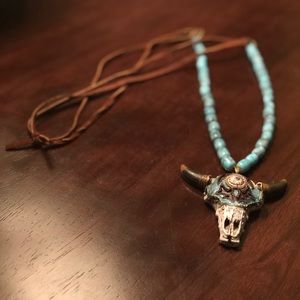 Cow Skull Pendant Necklace